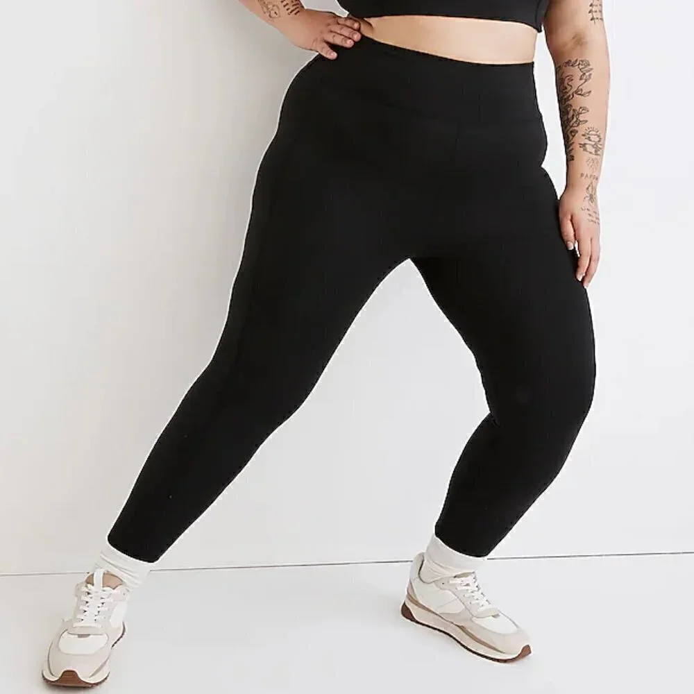 Madewell MWL Flex Supersoft High Rise 25" Leggings Black Plus Size 2X NWT - Picture 3 of 10